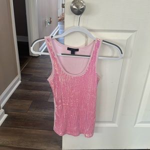 Express Pink sequin tank